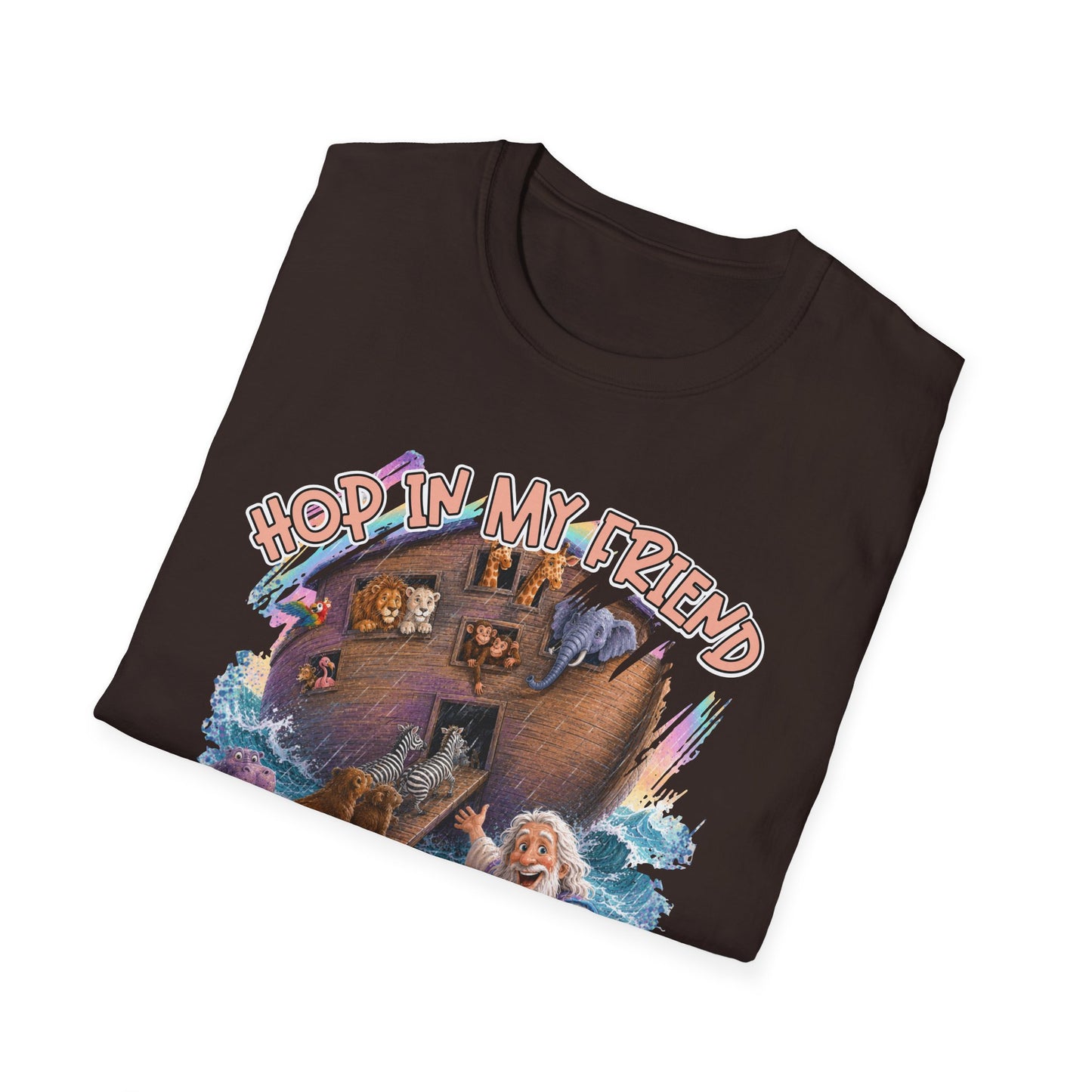 GILDAN - Hop In My Friend T-Shirt — Cute Noah’s Ark Animal Graphic Tee