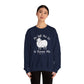 HE LEFT THE 99 WHITE FONT ADULT SWEATSHIRT