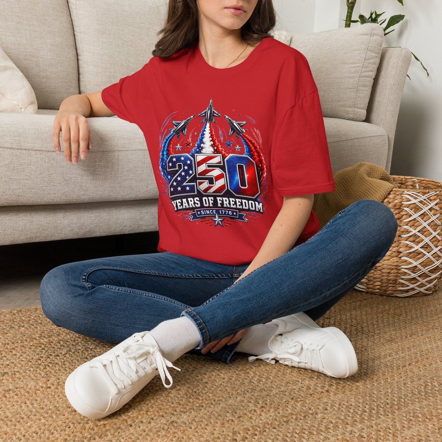 GILDAN - 250 Years of Freedom T-Shirt — Patriotic Jet Tribute