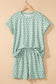 Brown Polka Dot Print Short Set