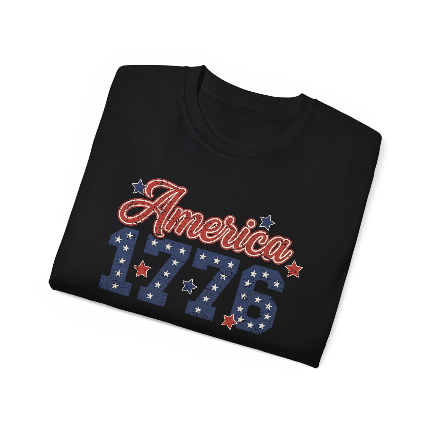 America 1776 Patriotic T-Shirt — Fourth of July USA Stars & Stripes Tee
