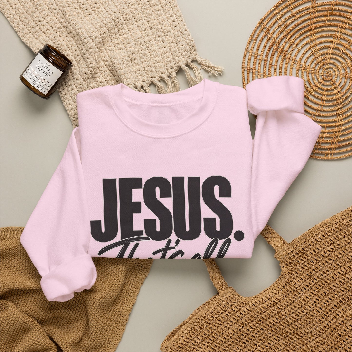 GILDAN - Crewneck Sweatshirt — "Jesus. That's All." Graphic Christian Pullover