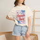 COMFORT COLORS - American Honey Graphic T-Shirt — Retro Patriotic Stars & Bows