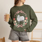 GILDAN - HE LEFT THE 99 WITH RIBBON FRAME ADULT SWEATSHIRT - FRONT AND BACK PRINT