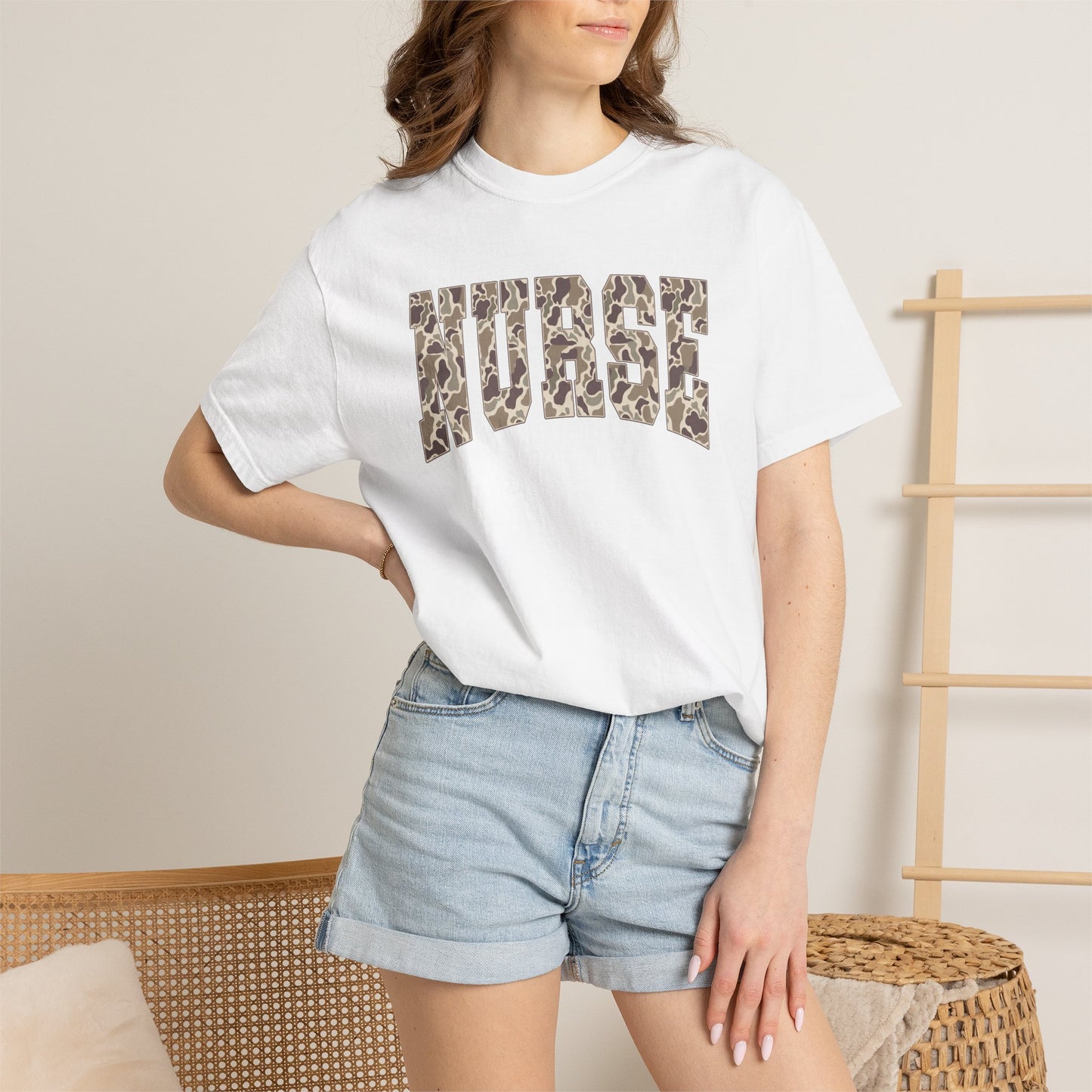 COMFORT COLORS - Nurse Camo Arch T-Shirt — Medical Scrub-Inspired Tee for Nurses