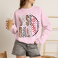 GILDAN - Baseball Leopard Print Crewneck Sweatshirt