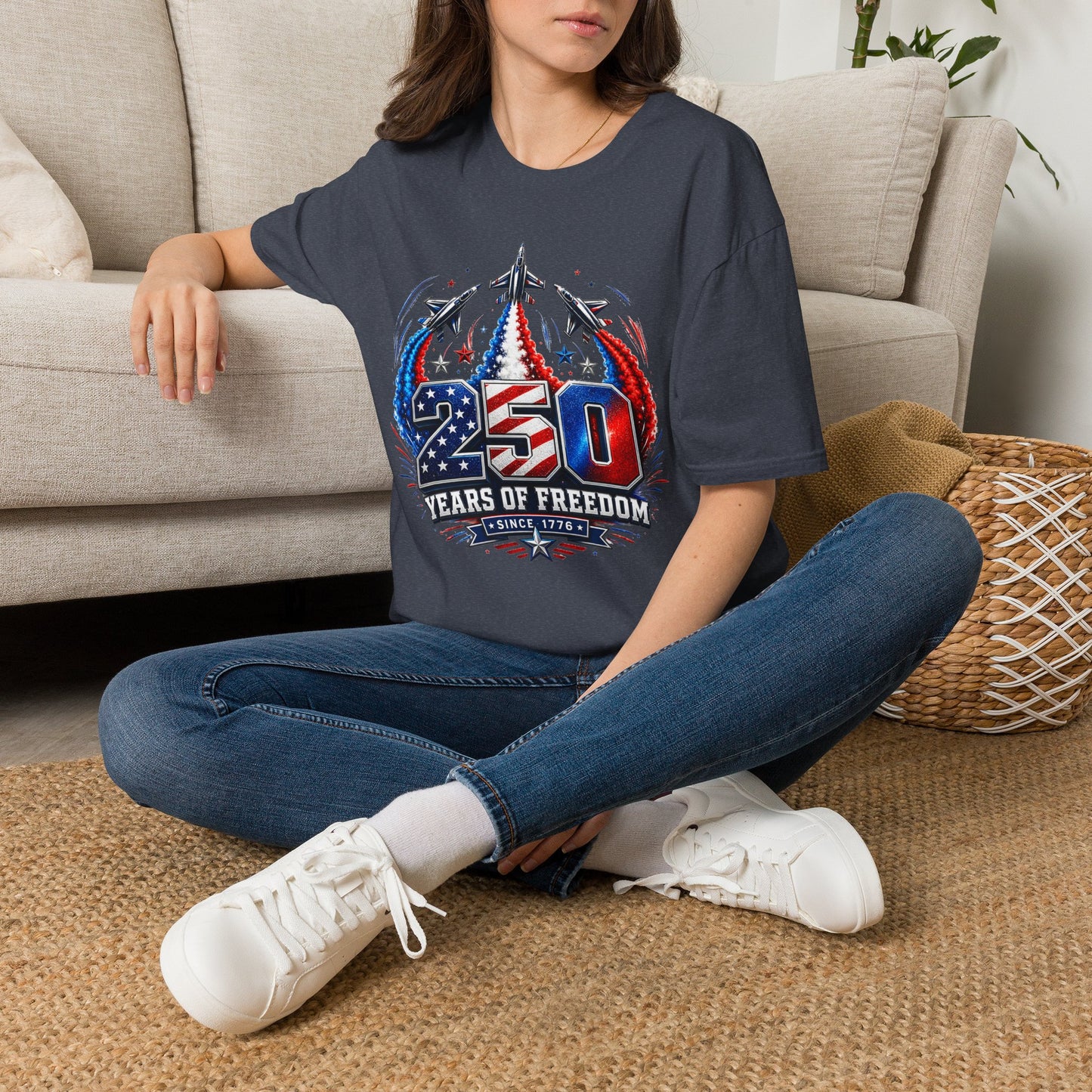 GILDAN - 250 Years of Freedom T-Shirt — Patriotic Jet Tribute