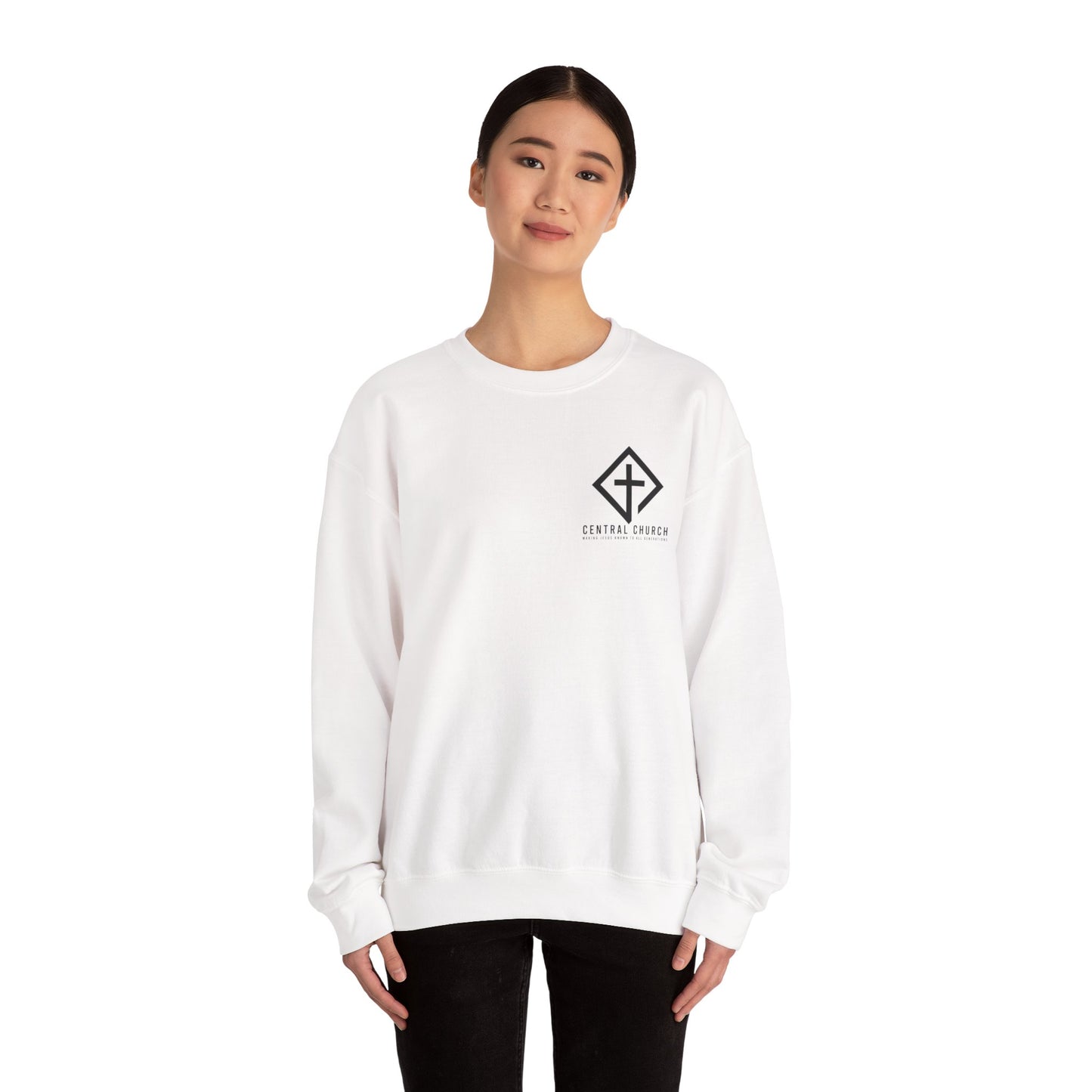 CENTRAL BAPTIST BLACK FONT ADULT SWEATSHIRT