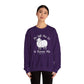 HE LEFT THE 99 WHITE FONT ADULT SWEATSHIRT
