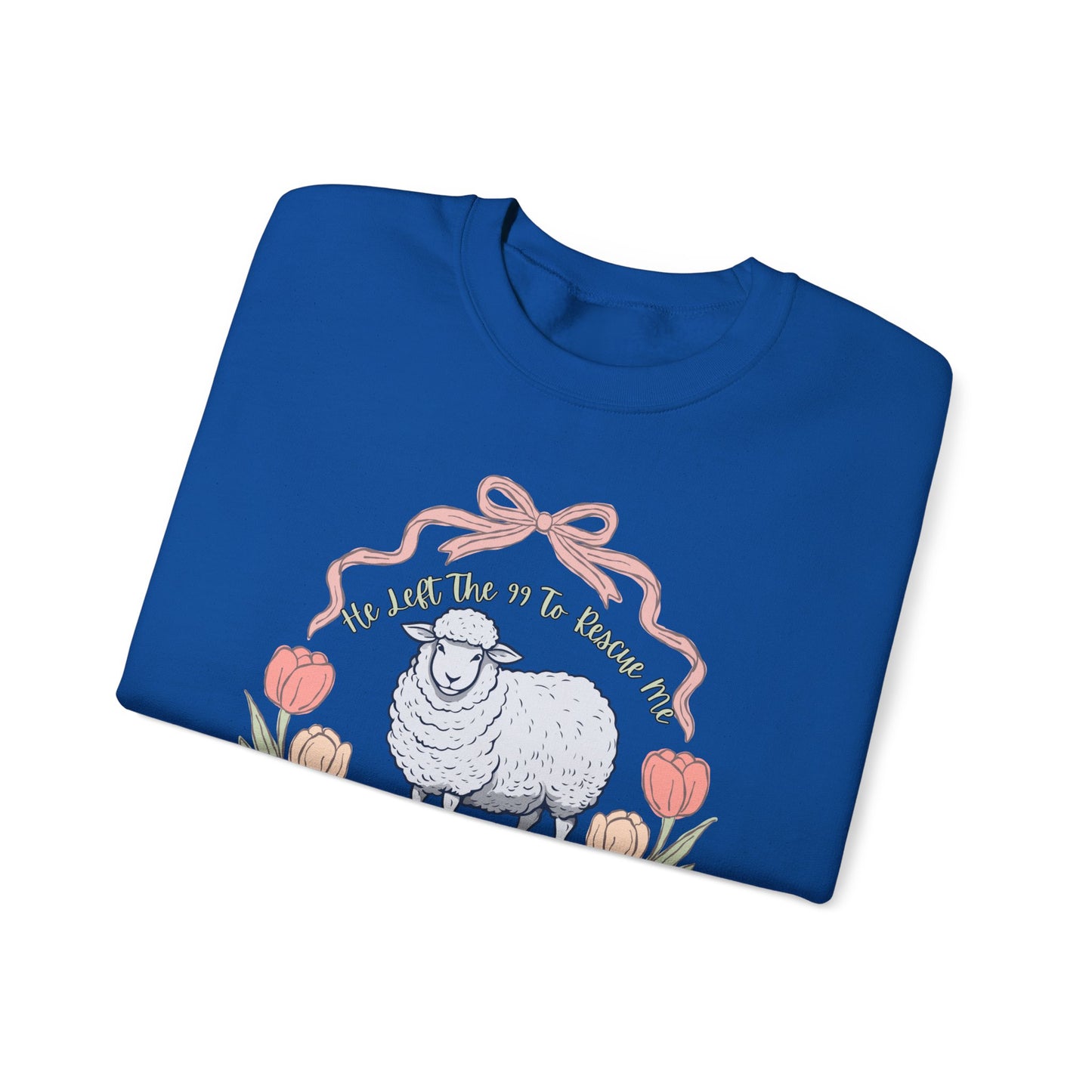 HE LEFT THE 99 WITH RIBBON FRAME ADULT SWEATSHIRT - FRONT AND BACK PRINT