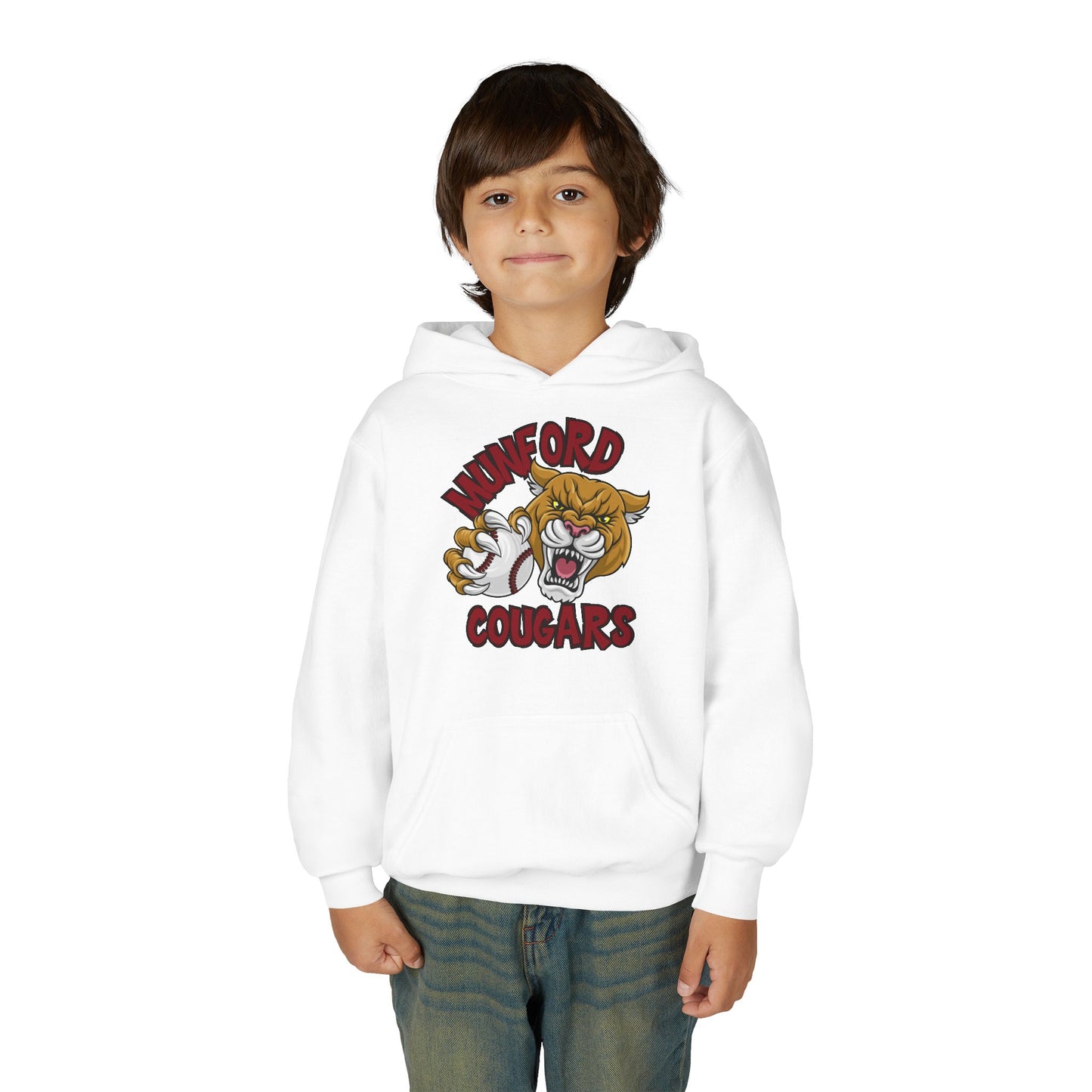 ***DO NOT ORDER THIS SHIRT - CONTACT ME @REFININGFAITHCOMPANY@GMAIL.COM TO PERSONALIZE THIS *** Youth Cougar Hoodie - Winford Cougars Mascot Sweatshirt with Custom Back Name & Number