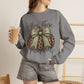 GILDAN - Hey There Pumpkin Sweatshirt — Leopard Pumpkin with Olive Bow Fall Crewneck