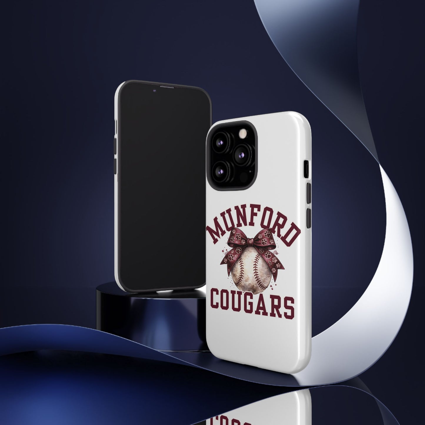 *** NEED TO PERSONALIZE THIS ? - DO NOT PURCHASE THIS ITEM - EMAIL ME @REFININGFAITHCOMPANY@GMAIL.COM - Munford Cougars Baseball Phone Case - Tough Cases Sports Team Phone Cover
