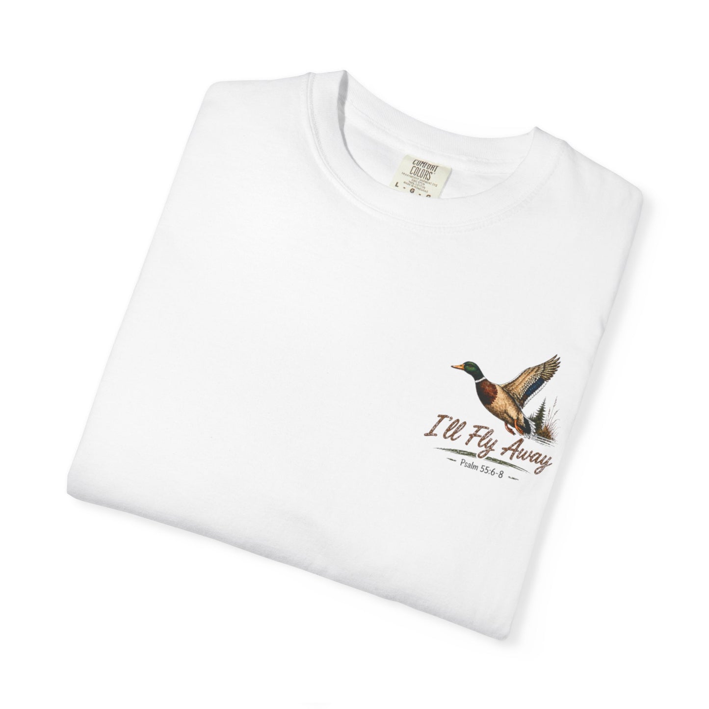 COMFORT COLORS - T-Shirt — “Some Glad Morning When This Life Is Over I’ll Fly Away” Duck Graphic