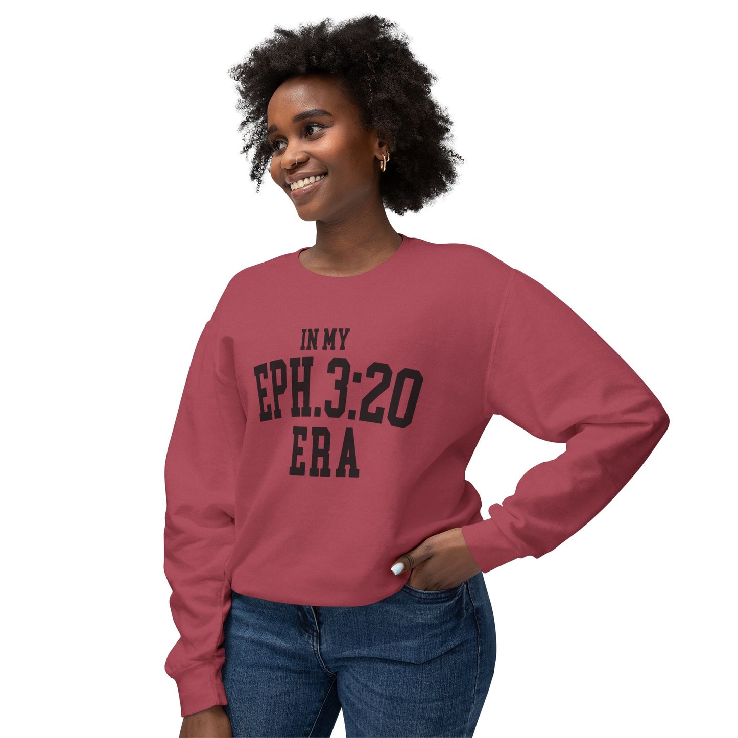 COMFORT COLORS - Eph. 3:20 Era Crewneck Sweatshirt — Inspirational Christian Pullover