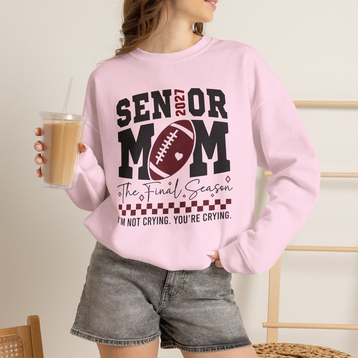 GILDAN - Senior Mom Football Crewneck Sweatshirt — "The Final Season" 2024