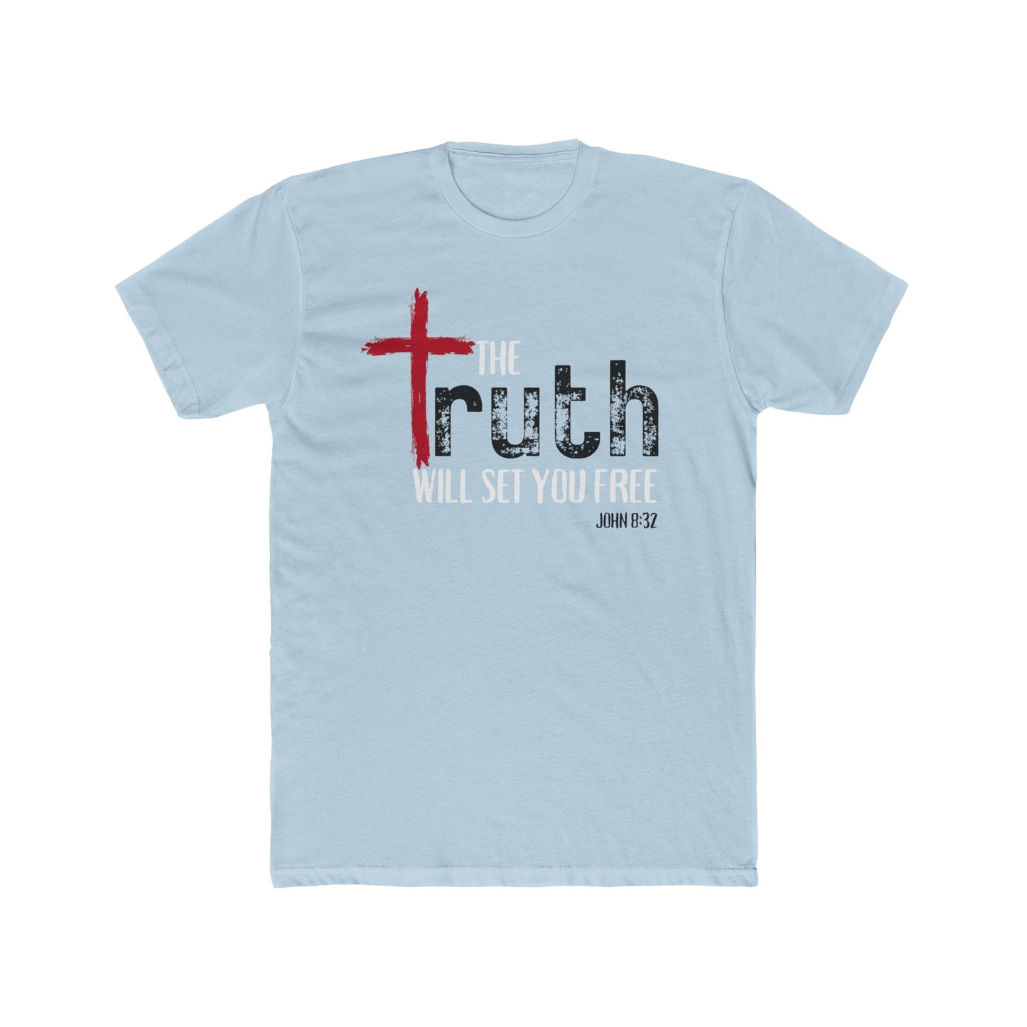 Faith 'Truth' T-Shirt — Christian Cross Graphic Tee (John 8:32)