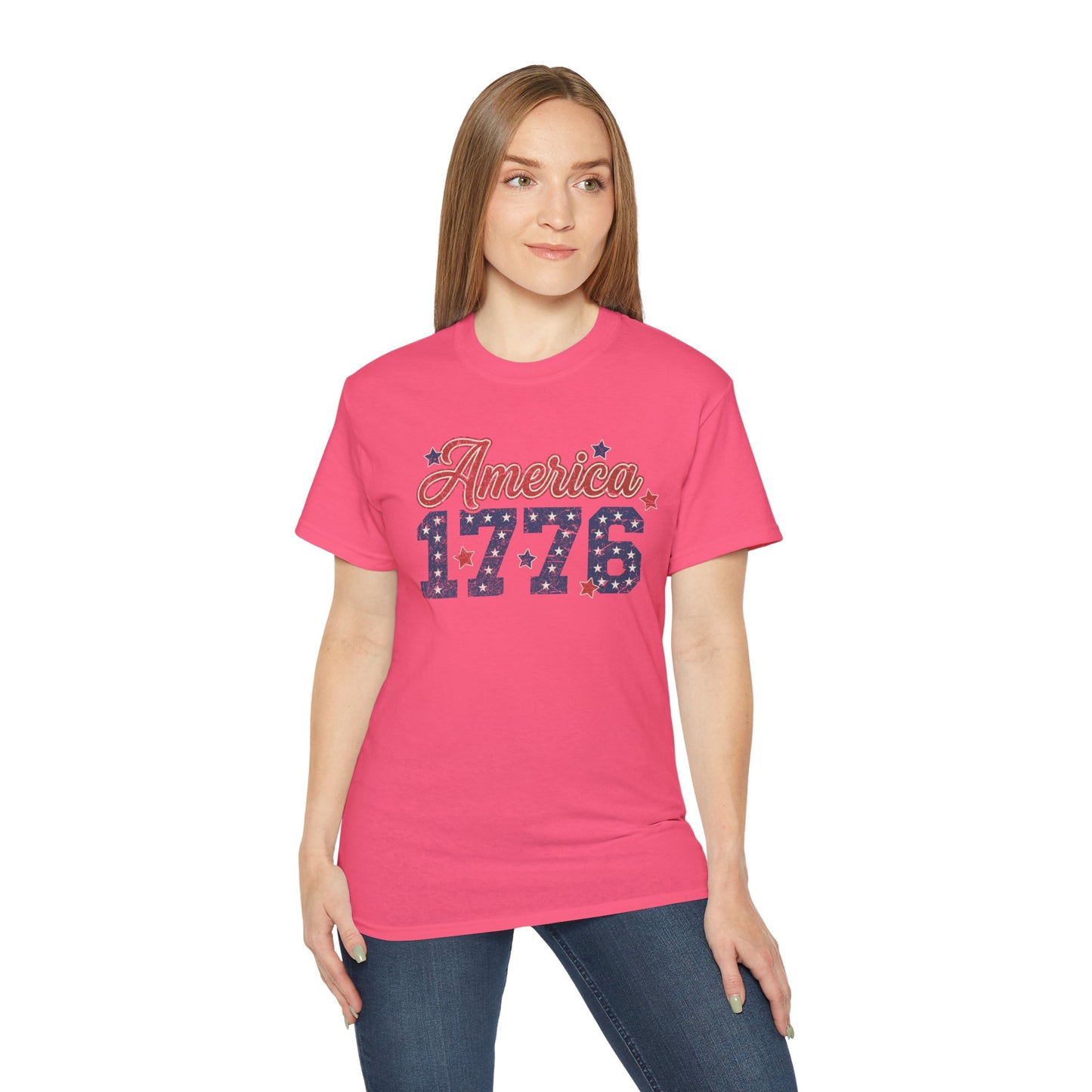 America 1776 Patriotic T-Shirt — Fourth of July USA Stars & Stripes Tee