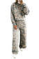 Multicolour Camouflage Print Long Sleeve Top Loose 2pcs Pants Set
