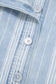 Sky Blue Stripe Boyfriend Chest Pocket Classic Denim Shacket