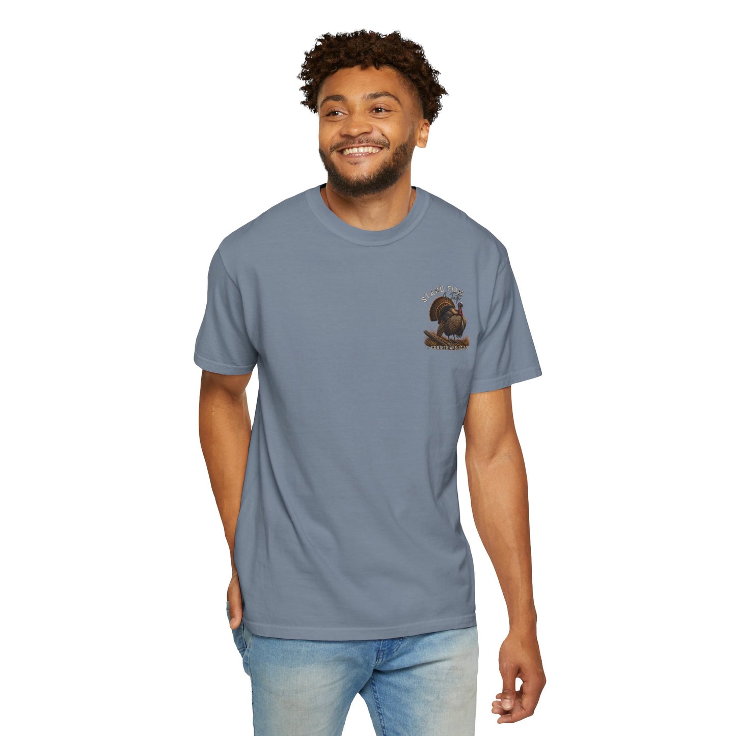 COMFORT COLORS - Stand Firm Turkey T-Shirt – Patriotic Thanksgiving Graphic Tee