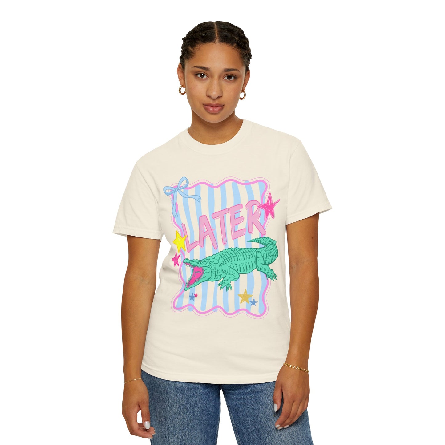 COMFORT  COLORS - Later/Afterwhile Alligator T-Shirt — Retro Pastel Graphic Tee