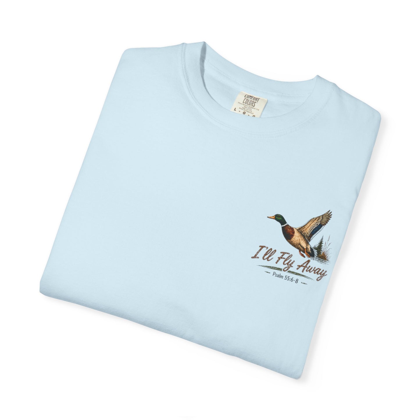 COMFORT COLORS - T-Shirt — “Some Glad Morning When This Life Is Over I’ll Fly Away” Duck Graphic