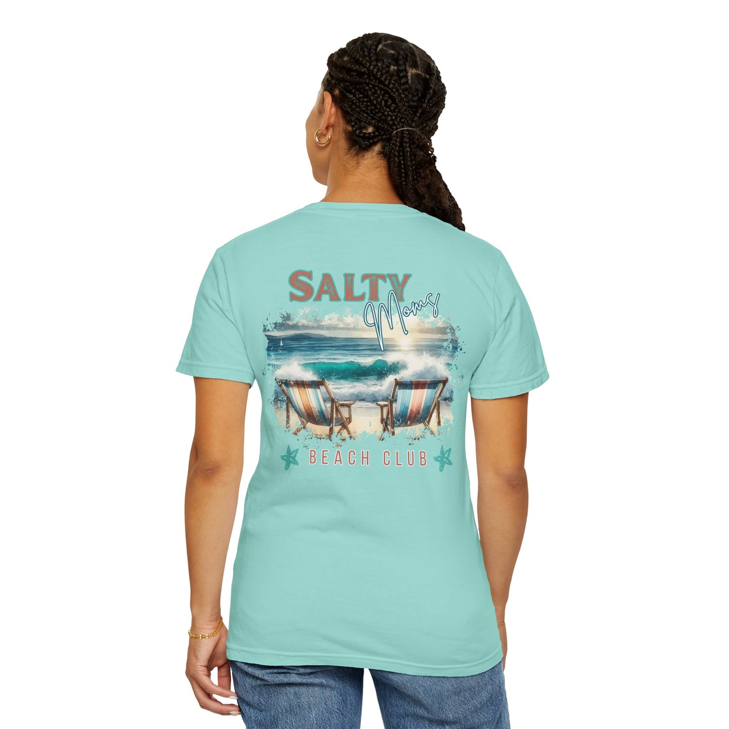 COMFORT COLORS - Salty Vibes Beach Club T-Shirt — 'Salty Memory' Coastal Graphic Tee