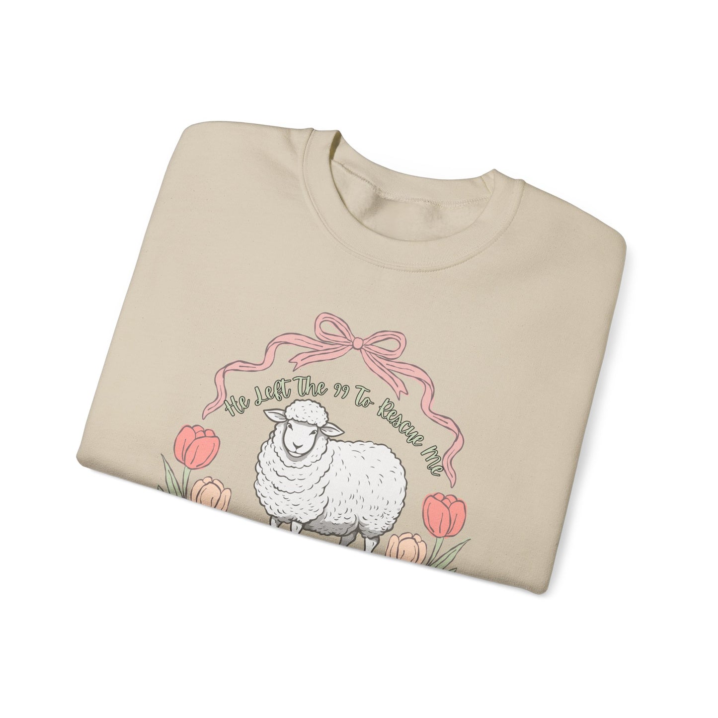 HE LEFT THE 99 WITH RIBBON FRAME ADULT SWEATSHIRT - FRONT AND BACK PRINT