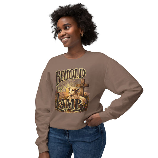 COMFORT COLORS - Behold the Lamb Sweatshirt — Christian Easter Crewneck