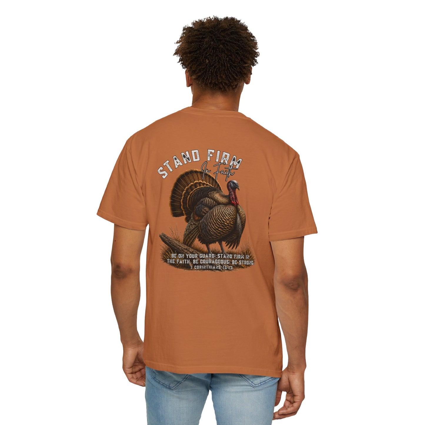 COMFORT COLORS - Stand Firm Turkey T-Shirt – Patriotic Thanksgiving Graphic Tee