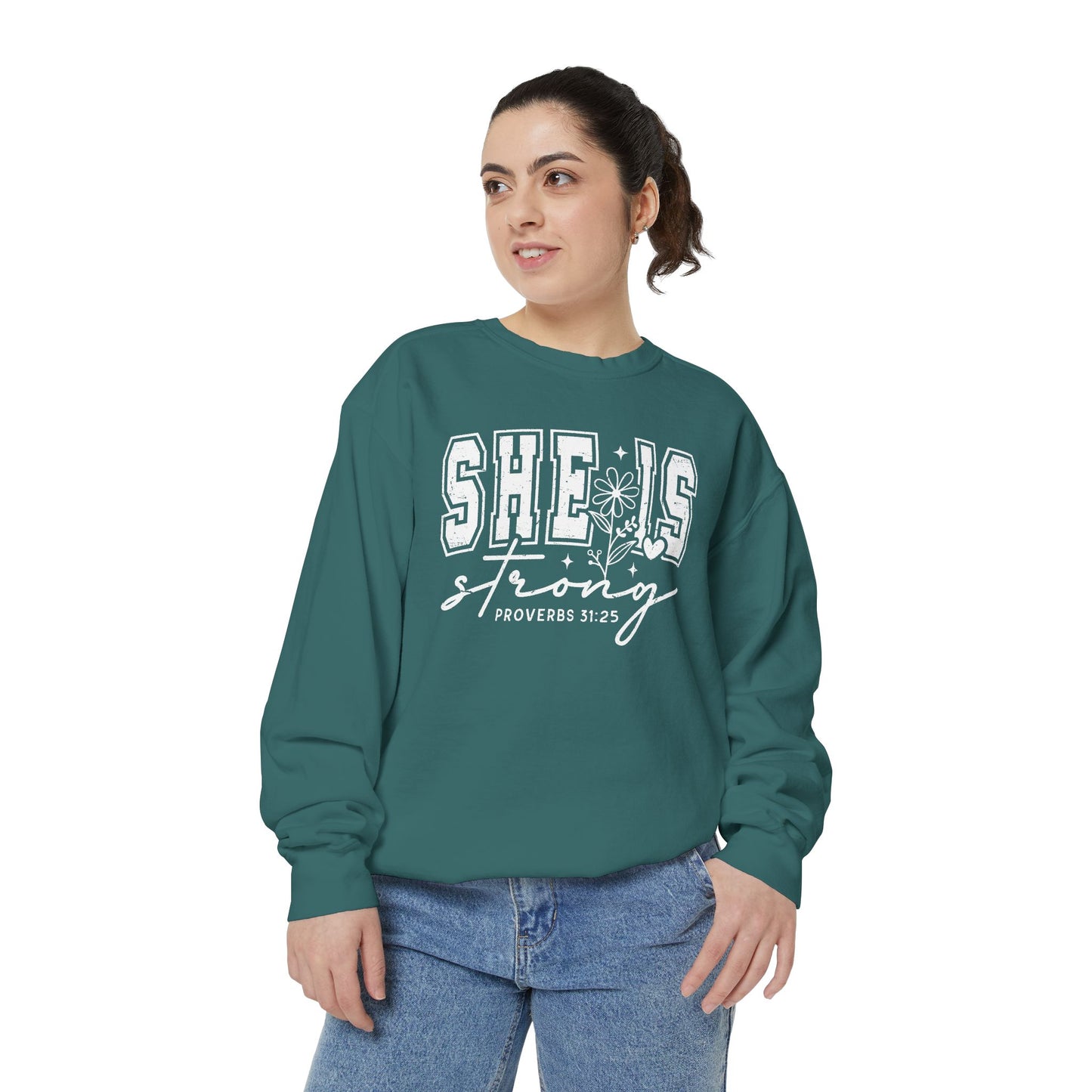 COMFORT COLORS - Classic White Sweatshirt — Garment-Dyed Cozy Crewneck