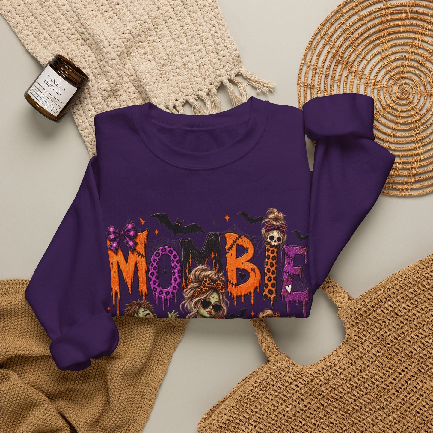 GILDAN - Mombie Halloween Sweatshirt — "Mombie" Zombie Mom Graphic Crewneck
