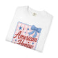 COMFORT COLORS - American Honey Graphic T-Shirt — Retro Patriotic Stars & Bows