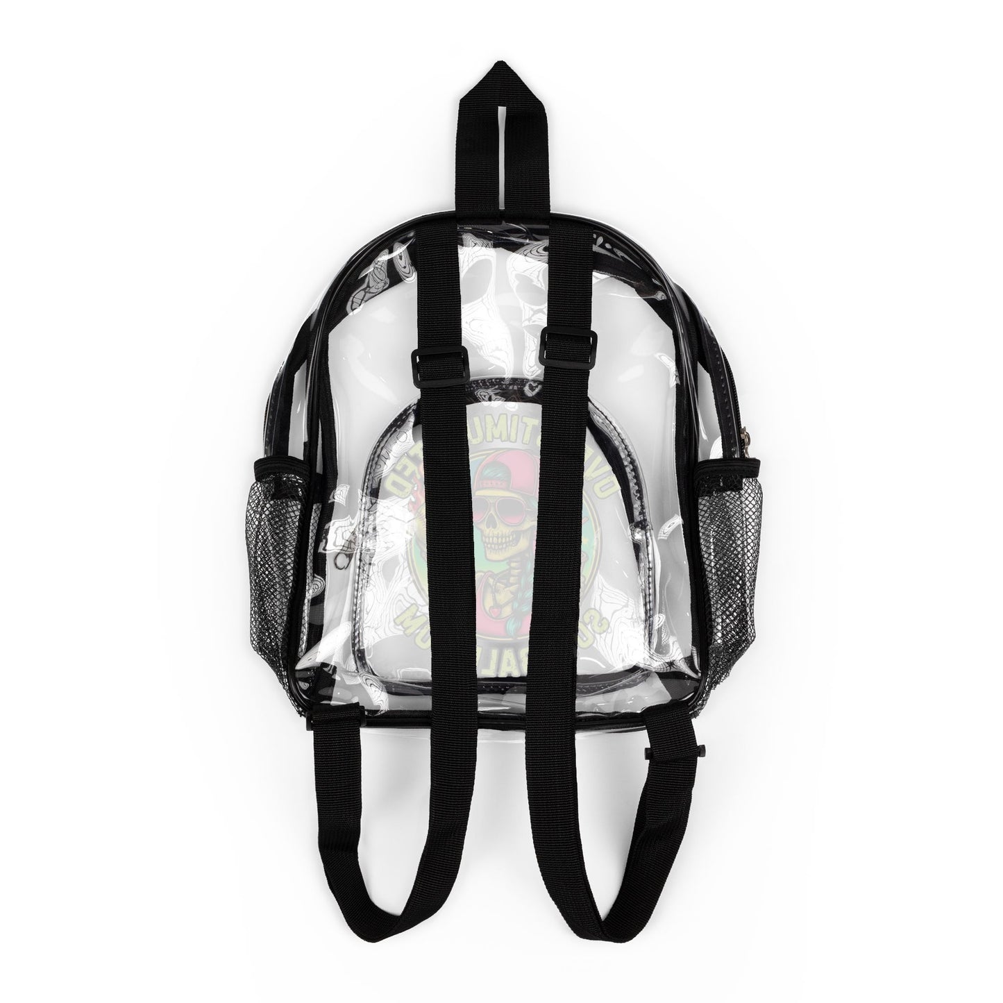 *** NEED TO PERSONALIZE WITH YOUR DESIGN ? - DO NOT PURCHASE THIS PRODUCT - EMAIL ME @REFININGFAITHCOMPANY.COM - Clear Stadium Backpack — Transparent Security Backpack with 'Warning' Graphic, Stadium...