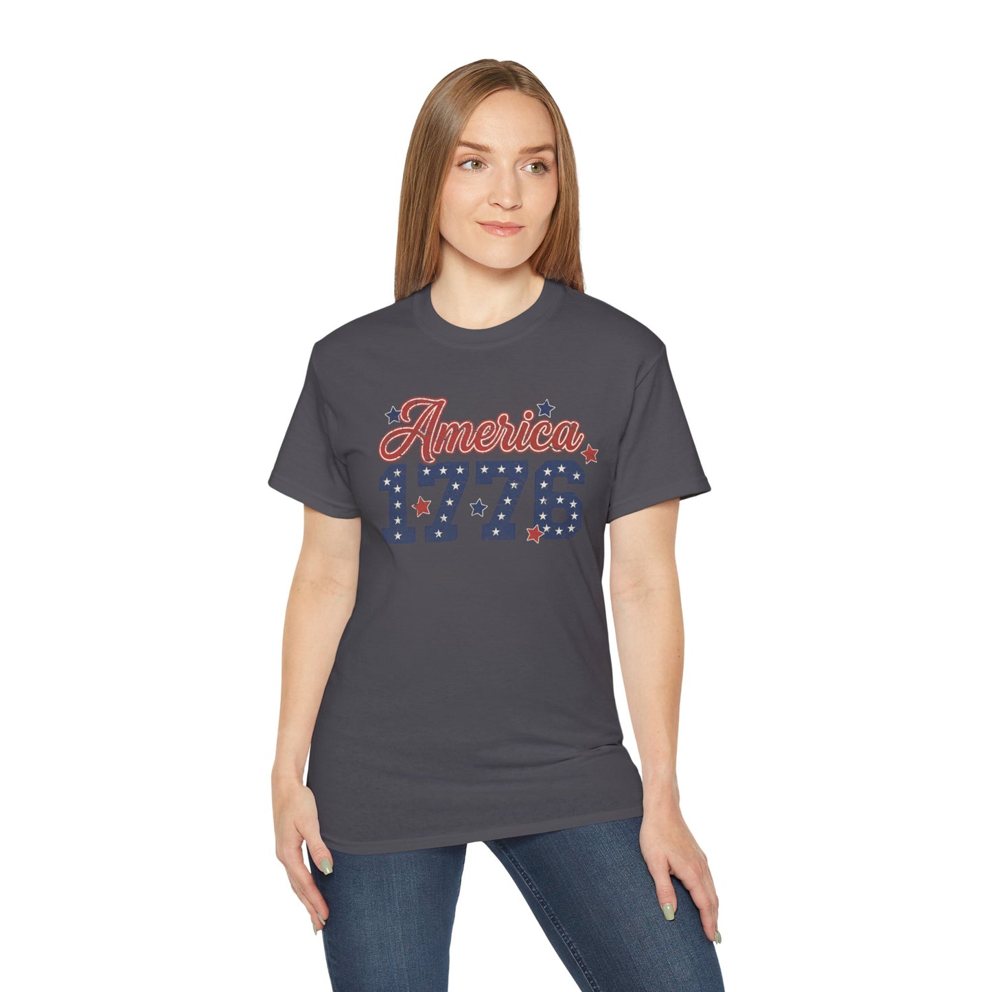 America 1776 Patriotic T-Shirt — Fourth of July USA Stars & Stripes Tee