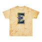 E Monogram Tie-Dye T-Shirt — Vintage Gold Letter E Graphic Tee