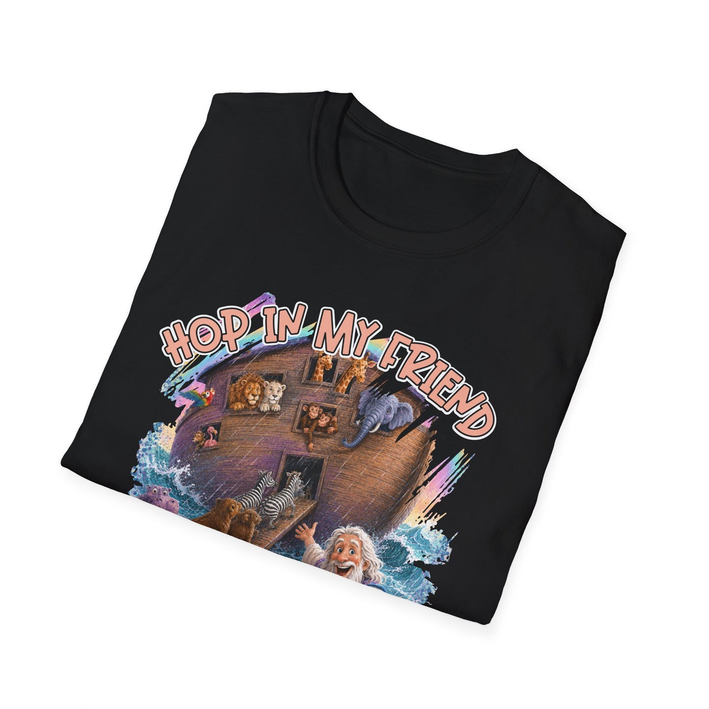 GILDAN - Hop In My Friend T-Shirt — Cute Noah’s Ark Animal Graphic Tee