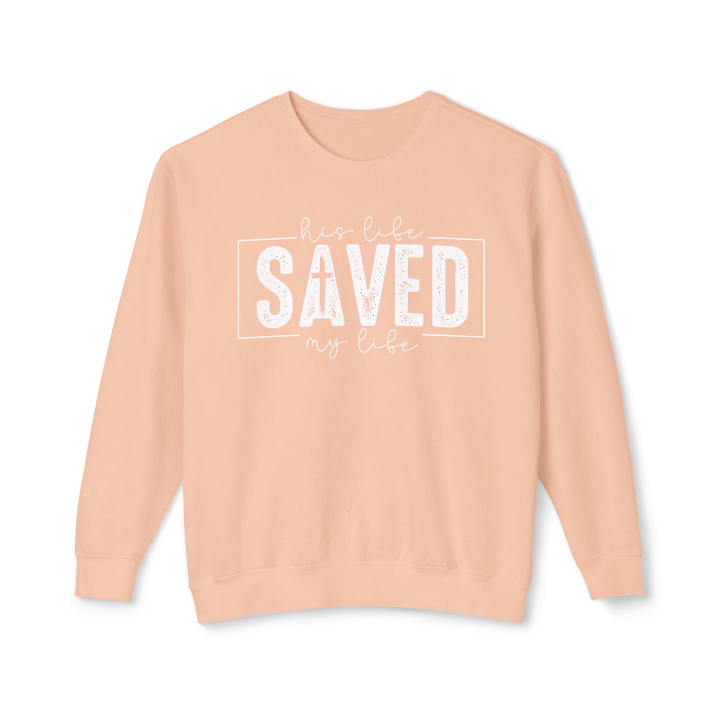 COMFORT COLORS - Saved By Grace Sweatshirt — Christian Inspirational Crewneck