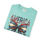 COMFORT OLORS - Patriotic America Bow T-Shirt — "America 1776 Land of the Free" Fourth of July Tee