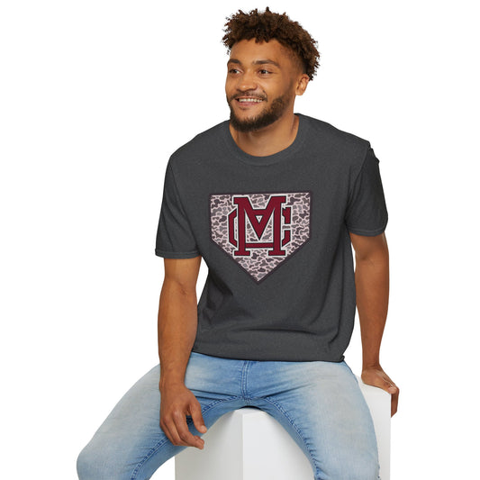 GILDAN - Home Plate Monogram T-Shirt — Camouflage Baseball Logo Tee