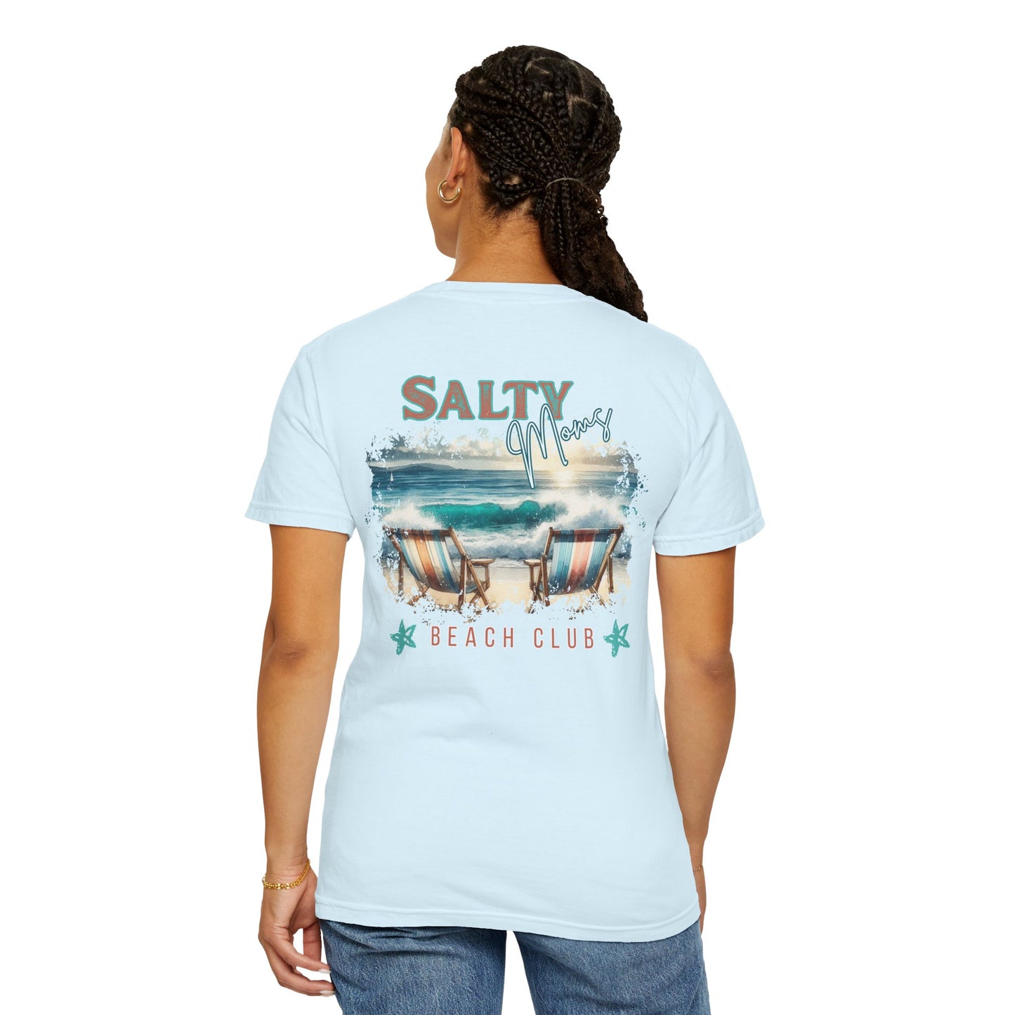 COMFORT COLORS - Salty Vibes Beach Club T-Shirt — 'Salty Memory' Coastal Graphic Tee