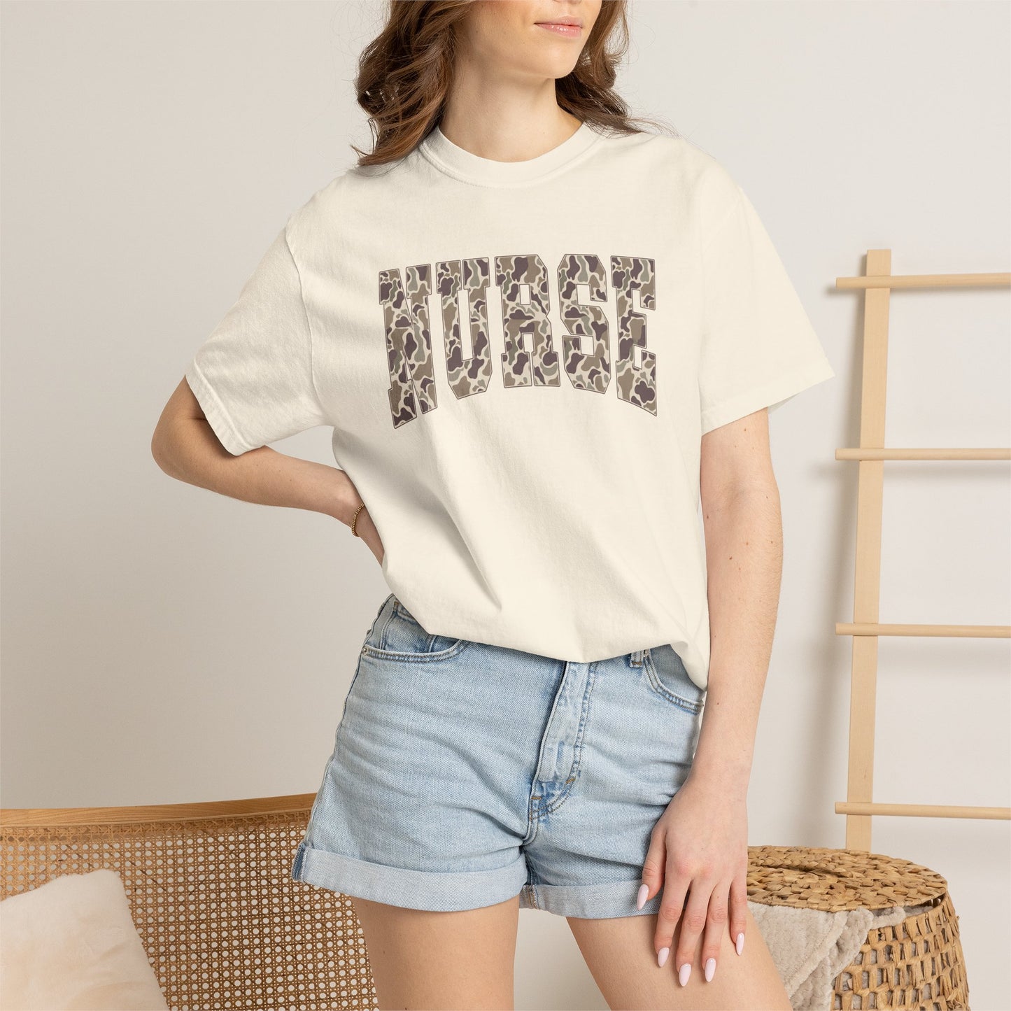 COMFORT COLORS - Nurse Camo Arch T-Shirt — Medical Scrub-Inspired Tee for Nurses