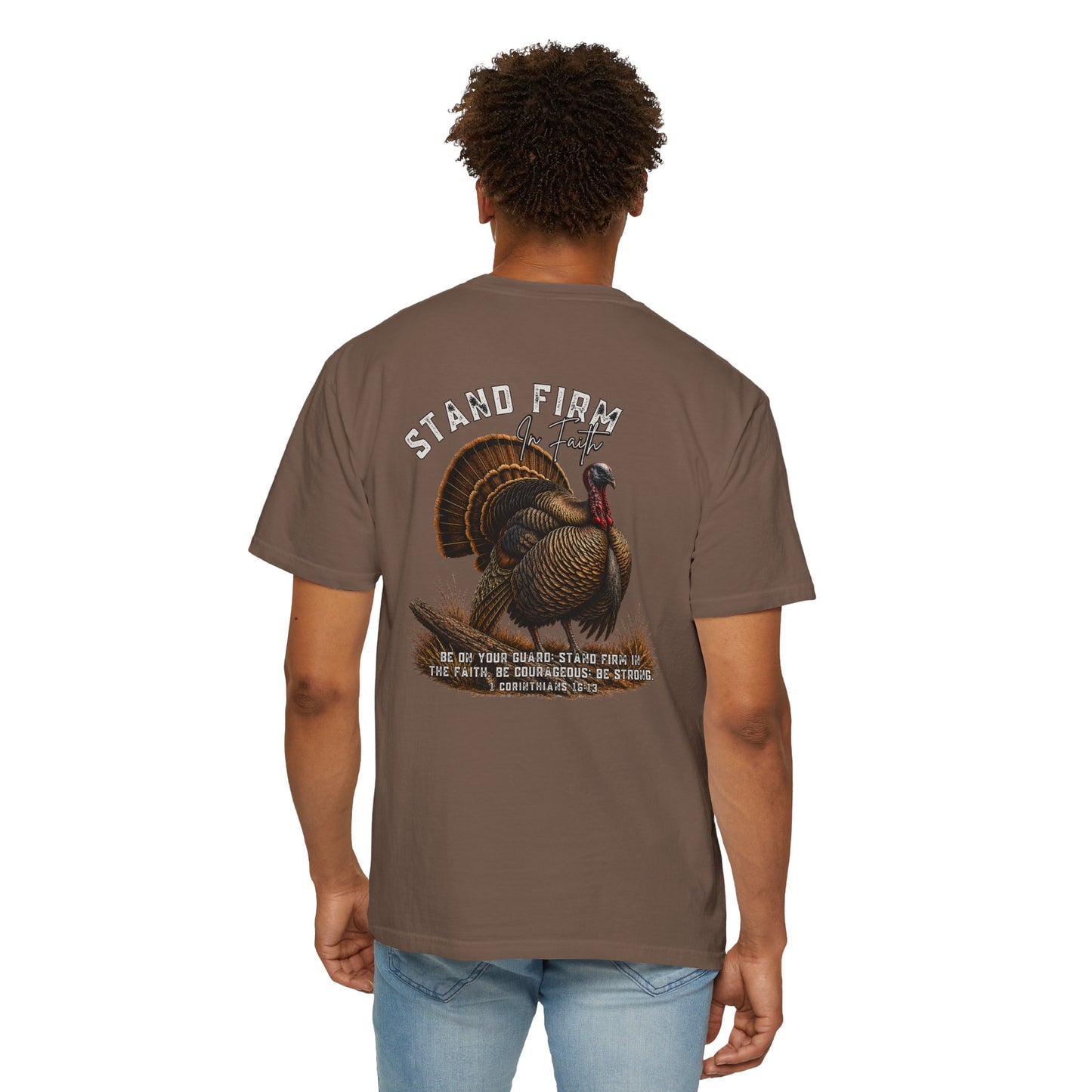 COMFORT COLORS - Stand Firm Turkey T-Shirt – Patriotic Thanksgiving Graphic Tee