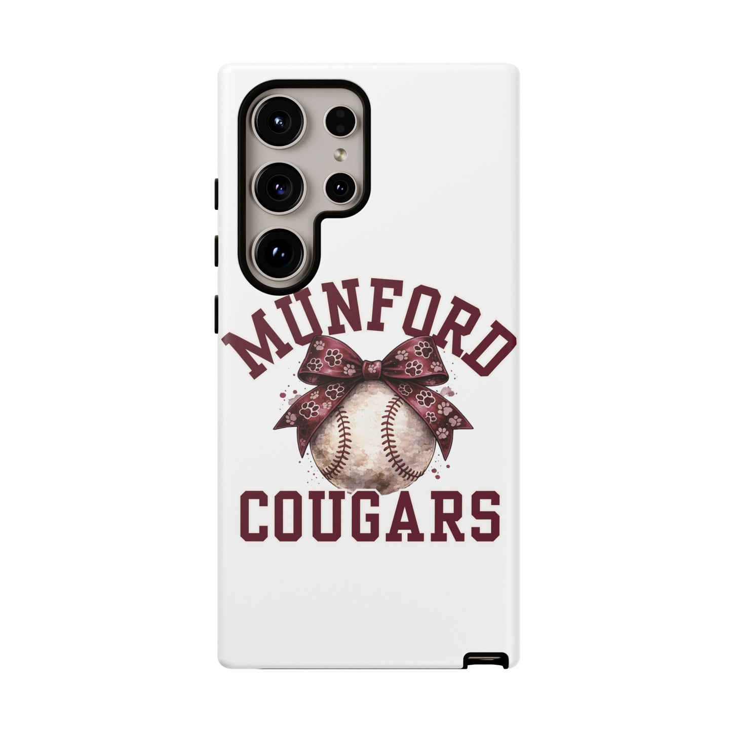*** NEED TO PERSONALIZE THIS ? - DO NOT PURCHASE THIS ITEM - EMAIL ME @REFININGFAITHCOMPANY@GMAIL.COM - Munford Cougars Baseball Phone Case - Tough Cases Sports Team Phone Cover