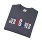 COMFORT COLORS - USA Minimalist Flag T-Shirt — Patriotic Red & Blue Graphic Tee