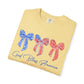 God Bless America Patriotic T-Shirt — Red, White & Blue Bow Design
