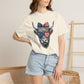 COMFORT COLORS - Patriotic Highland Cow T-Shirt — American Flag Heart Sunglasses
