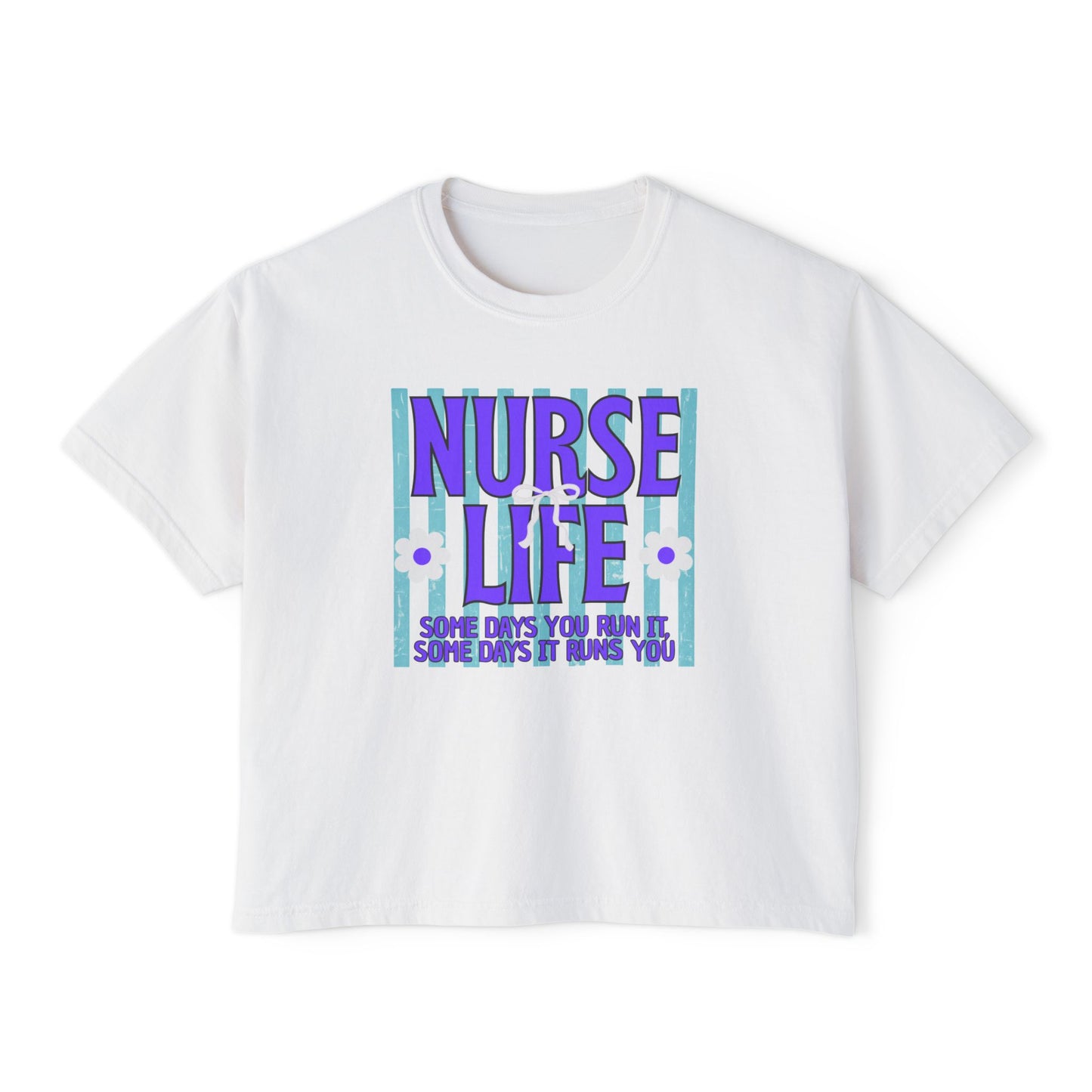 COMFORT COLORS CROP TOP - Nurse Life Boxy Tee — "Some Days You Win..." Inspirational Nurse T-Shirt