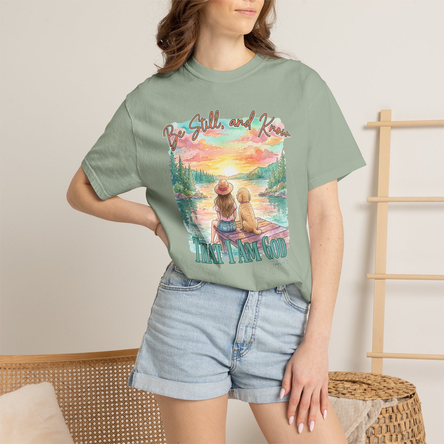 COMFORT COLORS - That I May Know T-Shirt — 'Be Still and Know' Scenic Faith Tee